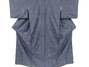 リサイクル　雲に毬模様織り出し本場泥大島紬着物